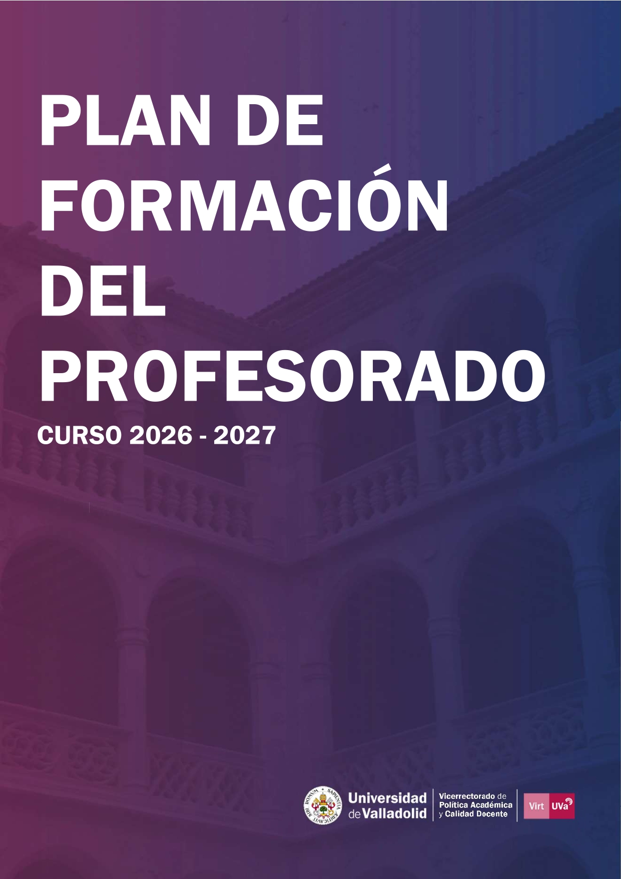 Plan de formación del profesorado – Primer semestre 26-27